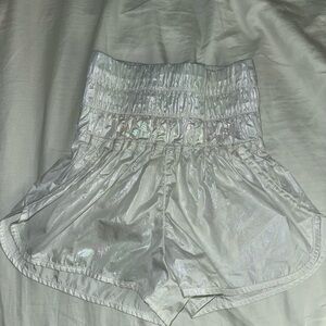 FREE PEOPLE MOVEMENT Pearl White Athletic Shorts High Waist